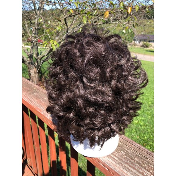 Paula Young Wig Short Curly Dark Brown Shag Layered Hair main image 7